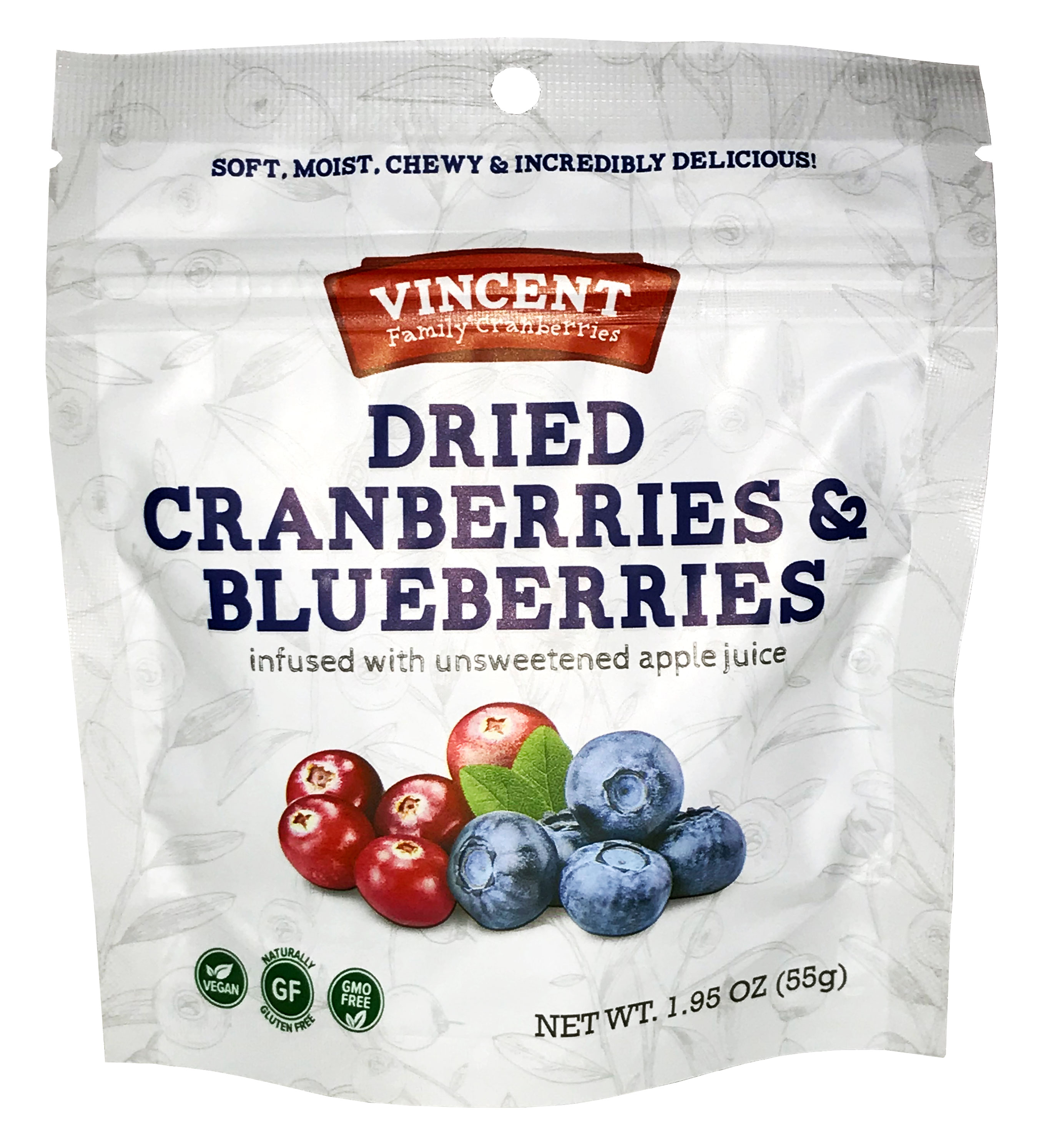 DRIED CRANBERRIES & BLUEBERRIES